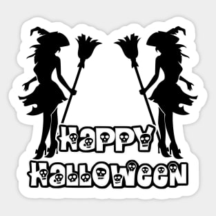 Pretty Halloween Witches - Happy Halloween - 1510201408 Sticker